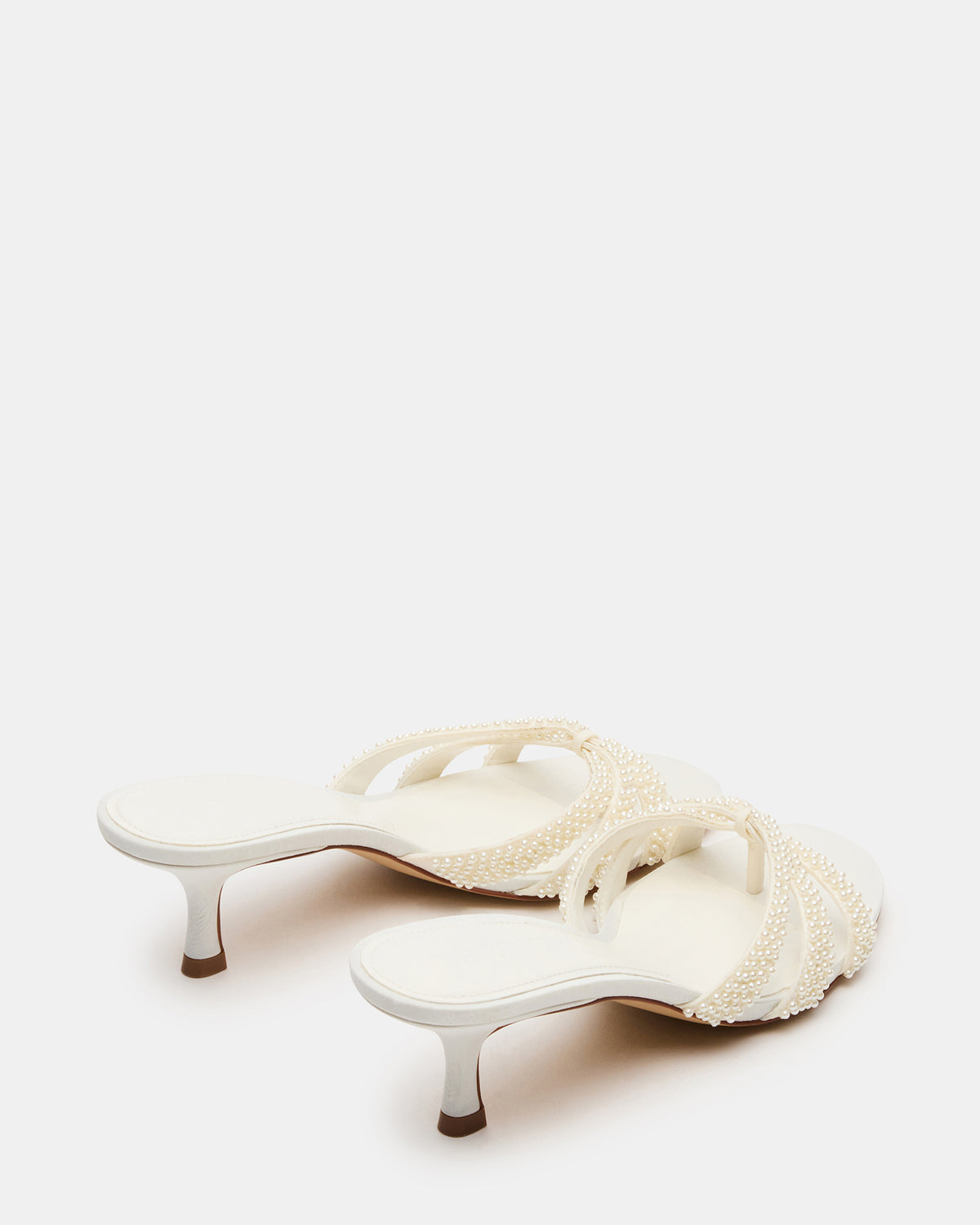 CARY Pearl Ivory Square-Toe Strappy Mule Women's Heel Steve Madden IVORY