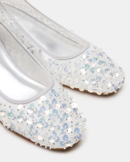 MOLLIE Silver Sequins Ballet Block Heels Steve Madden SILVER
