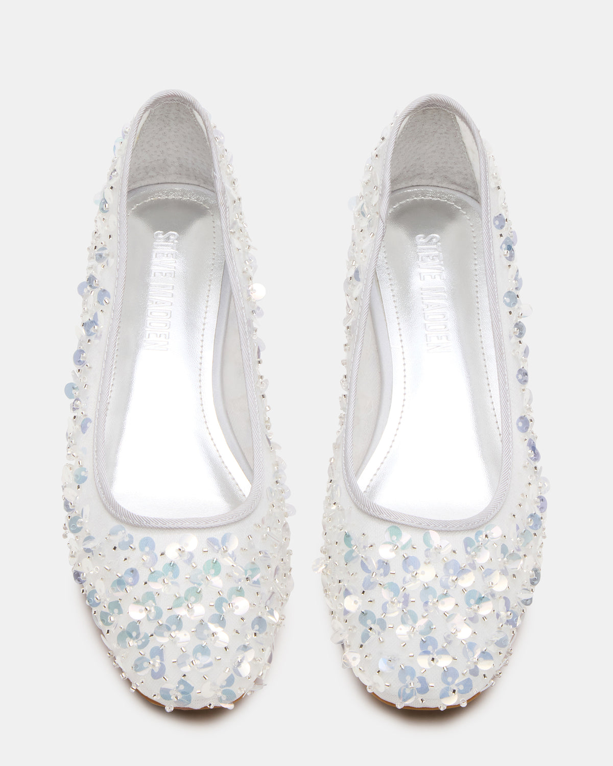 MOLLIE Silver Sequins Ballet Block Heels Steve Madden SILVER