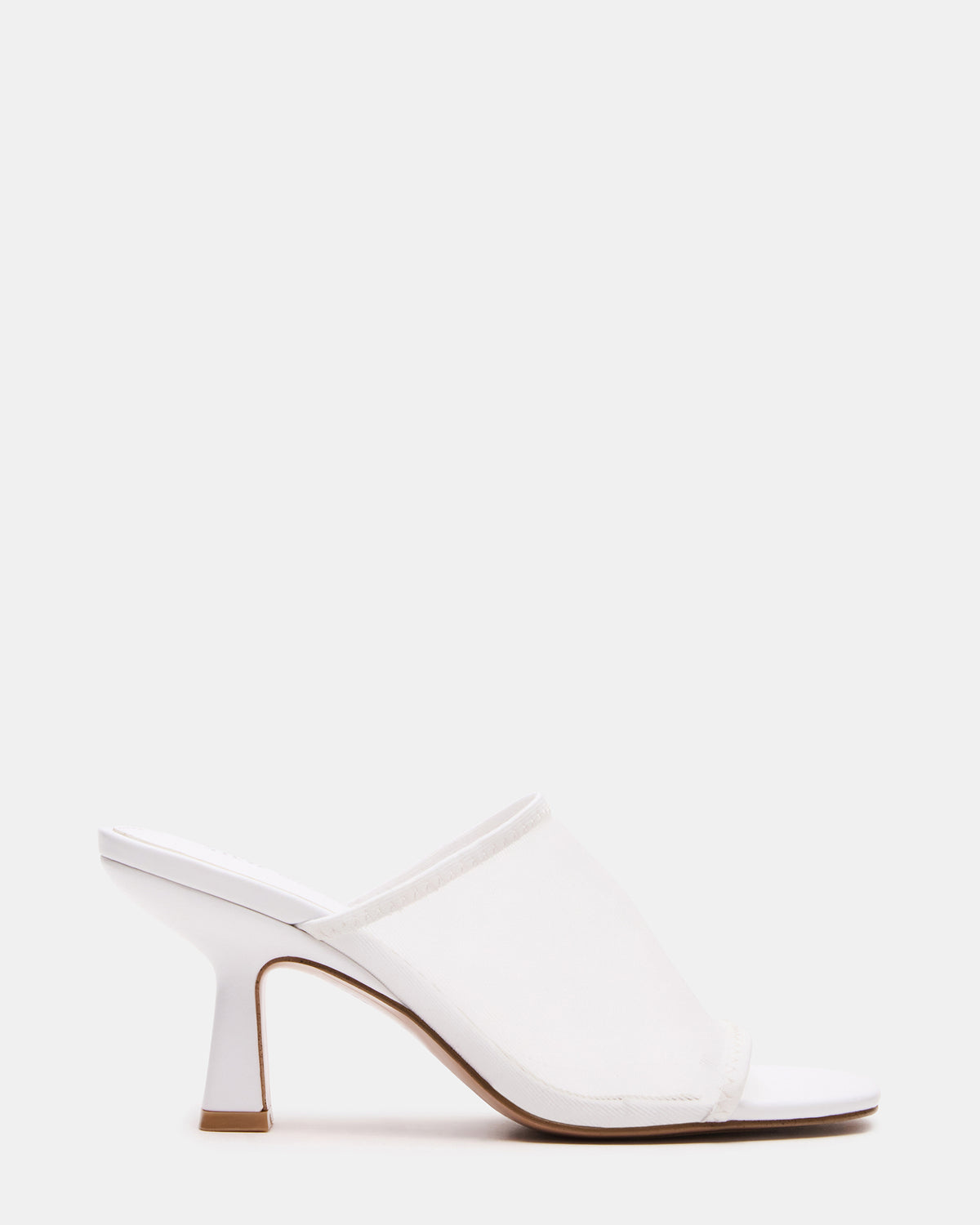 GLEAM White Women's Square-Toe Mule Heel Steve Madden WHITE