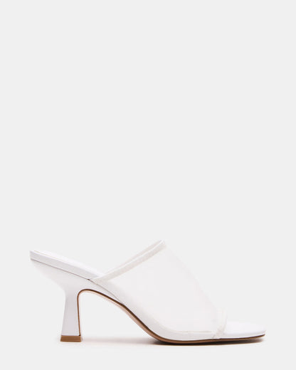 GLEAM White Women's Square-Toe Mule Heel Steve Madden WHITE