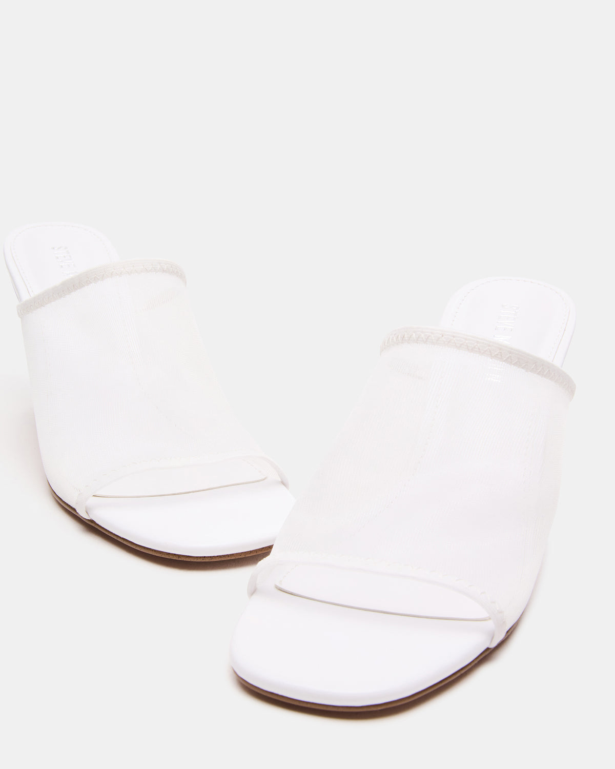 GLEAM White Women's Square-Toe Mule Heel Steve Madden WHITE