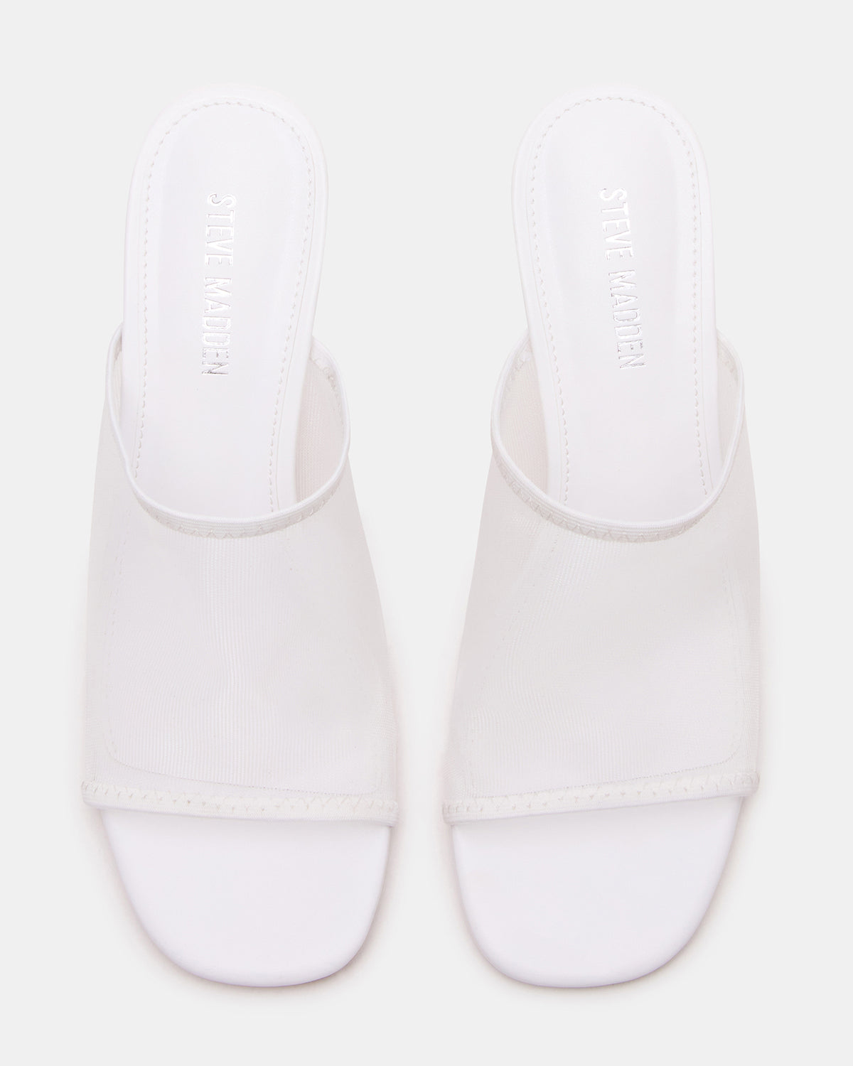 GLEAM White Women's Square-Toe Mule Heel Steve Madden WHITE