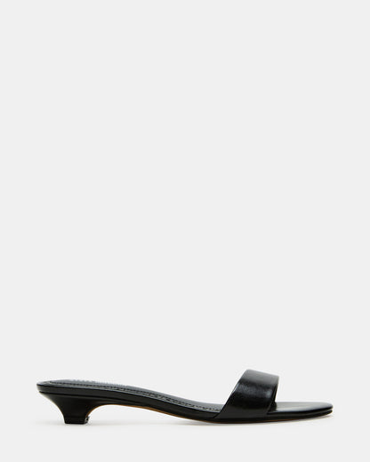 BERRY Black Women's Mule Kitten Heel Steve Madden BLACK