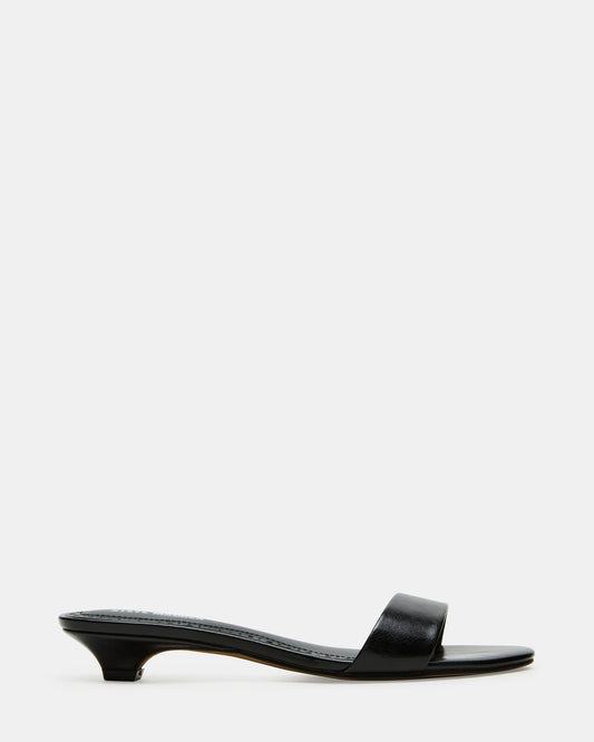 BERRY Black Women's Mule Kitten Heel Steve Madden BLACK