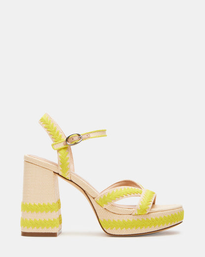 MIMOSA Yellow Women's Platform Block Heel Steve Madden YELLOW