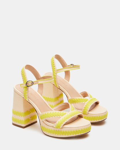 MIMOSA Yellow Women's Platform Block Heel Steve Madden YELLOW