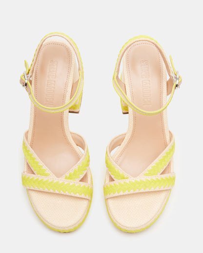 MIMOSA Yellow Women's Platform Block Heel Steve Madden YELLOW