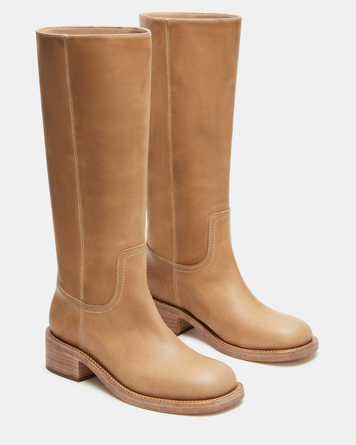 RIGGS Banana Leather Square-Toe Women's Boot Steve Madden BANANA LEATHER