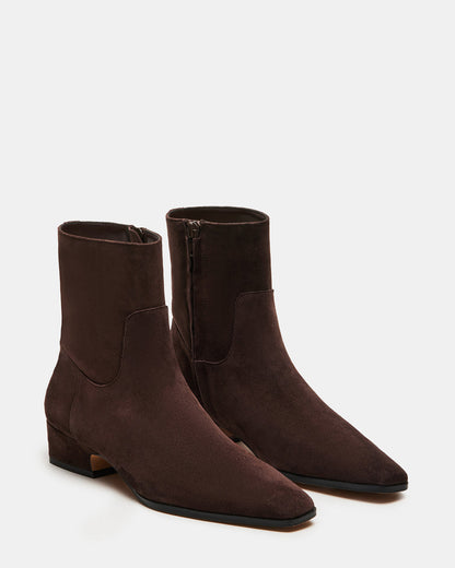 DUSTY Chocolate Brown Suede Women's Ankle Boot Steve Madden CHOCOLATE BROWN SUEDE