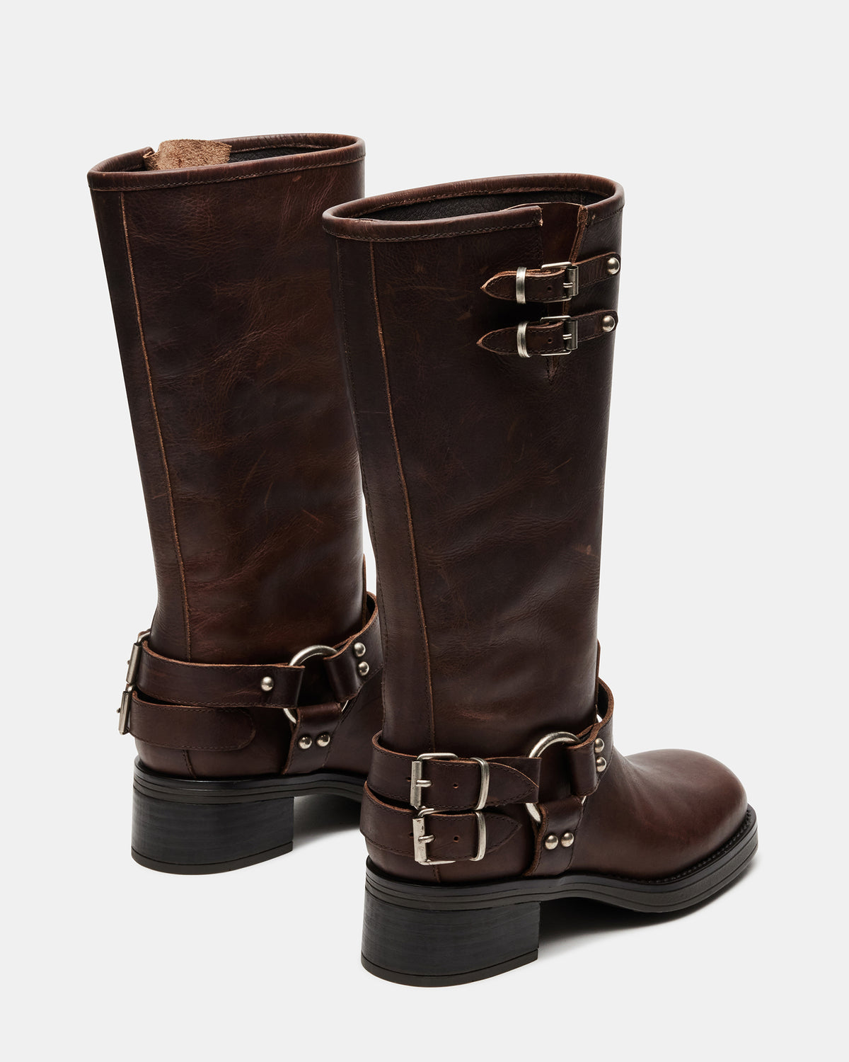 ASTOR Brown Leather Knee-High Boot | Women's Boots Steve Madden BROWN LEATHER