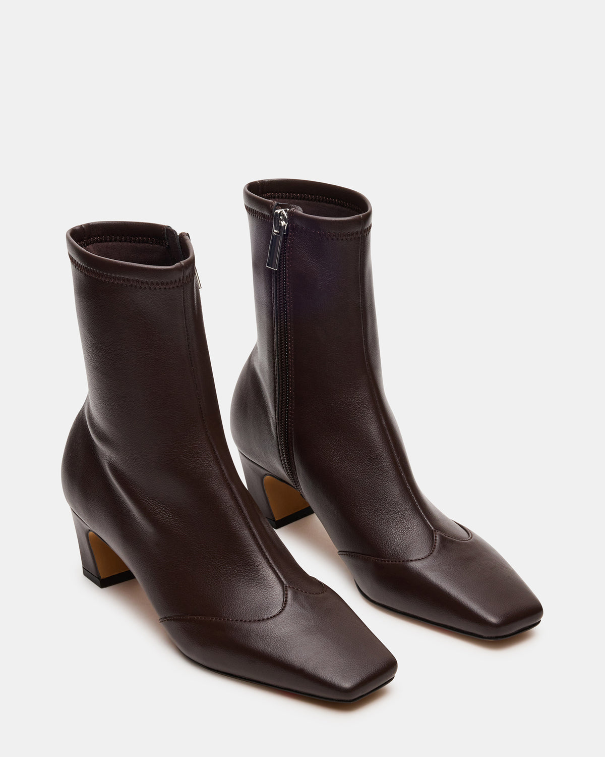 JETER Brown Square-Toe Women's Ankle Boot Steve Madden BROWN