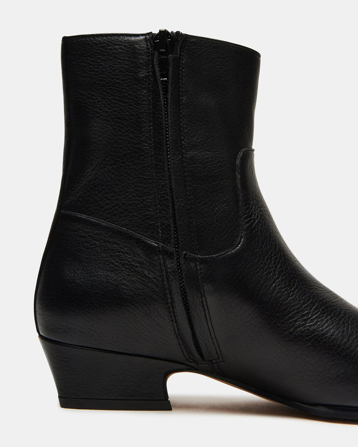 DUSTY Black Leather Women's Ankle Boot Steve Madden BLACK LEATHER