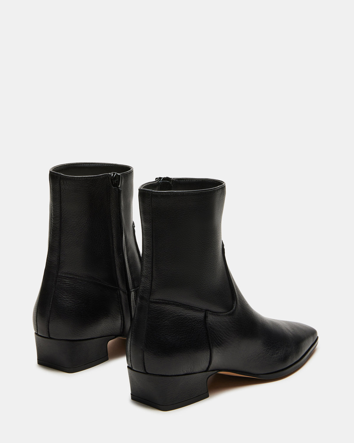 DUSTY Black Leather Women's Ankle Boot Steve Madden BLACK LEATHER