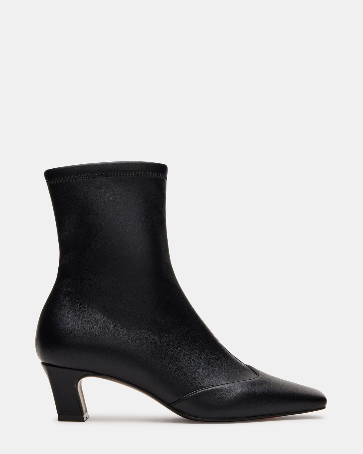 JETER Black Square-Toe Women's Ankle Boot Steve Madden BLACK