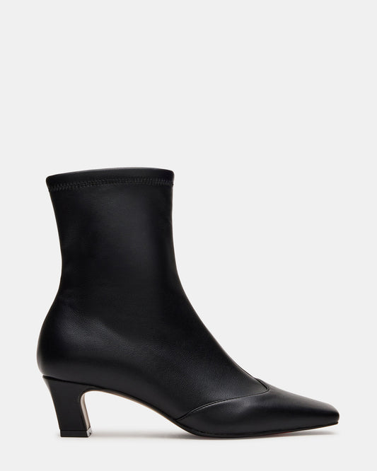JETER Black Square-Toe Women's Ankle Boot Steve Madden BLACK