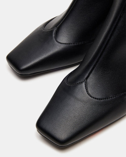 JETER Black Square-Toe Women's Ankle Boot Steve Madden BLACK