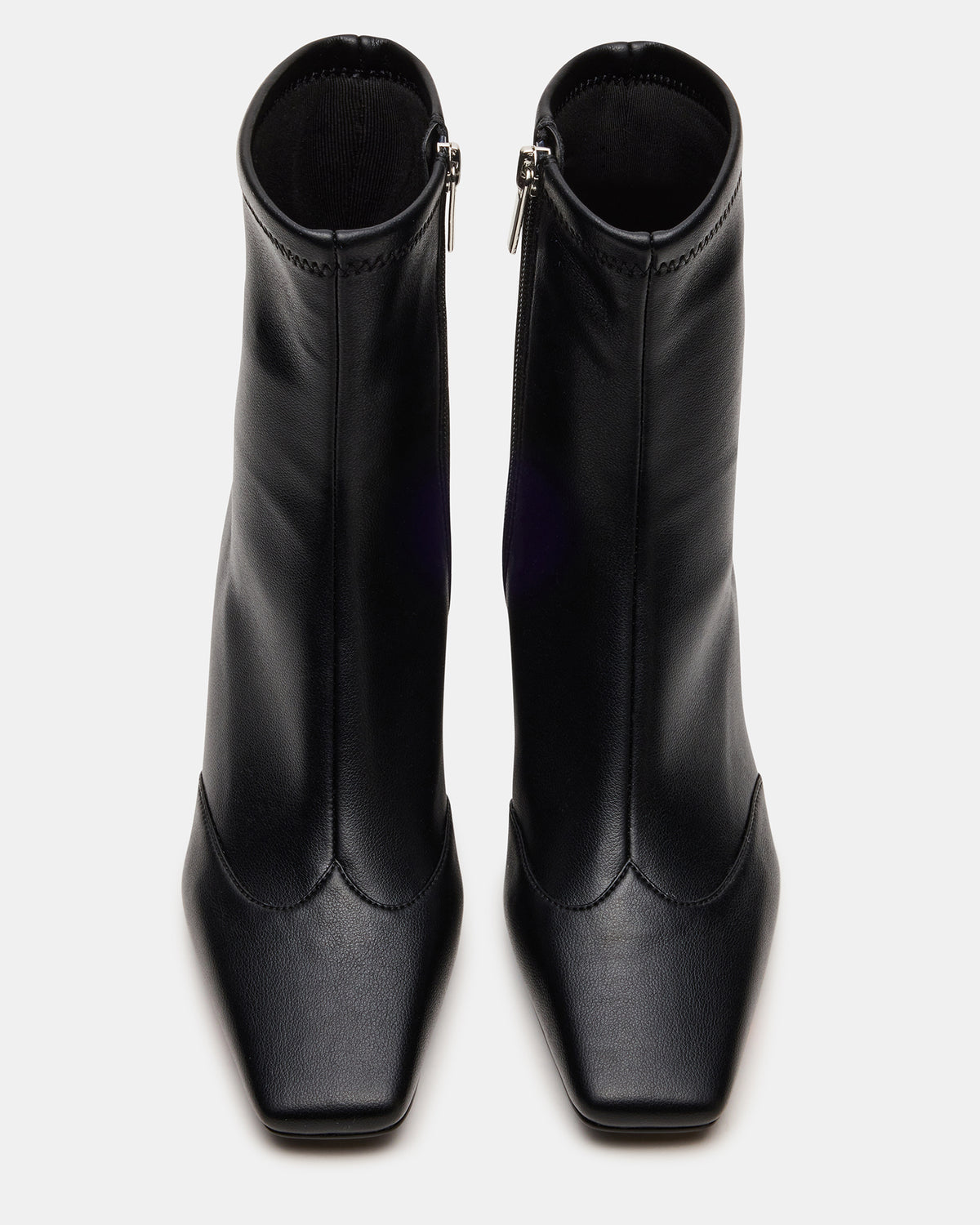 JETER Black Square-Toe Women's Ankle Boot Steve Madden BLACK