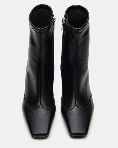 JETER Black Square-Toe Women's Ankle Boot Steve Madden BLACK