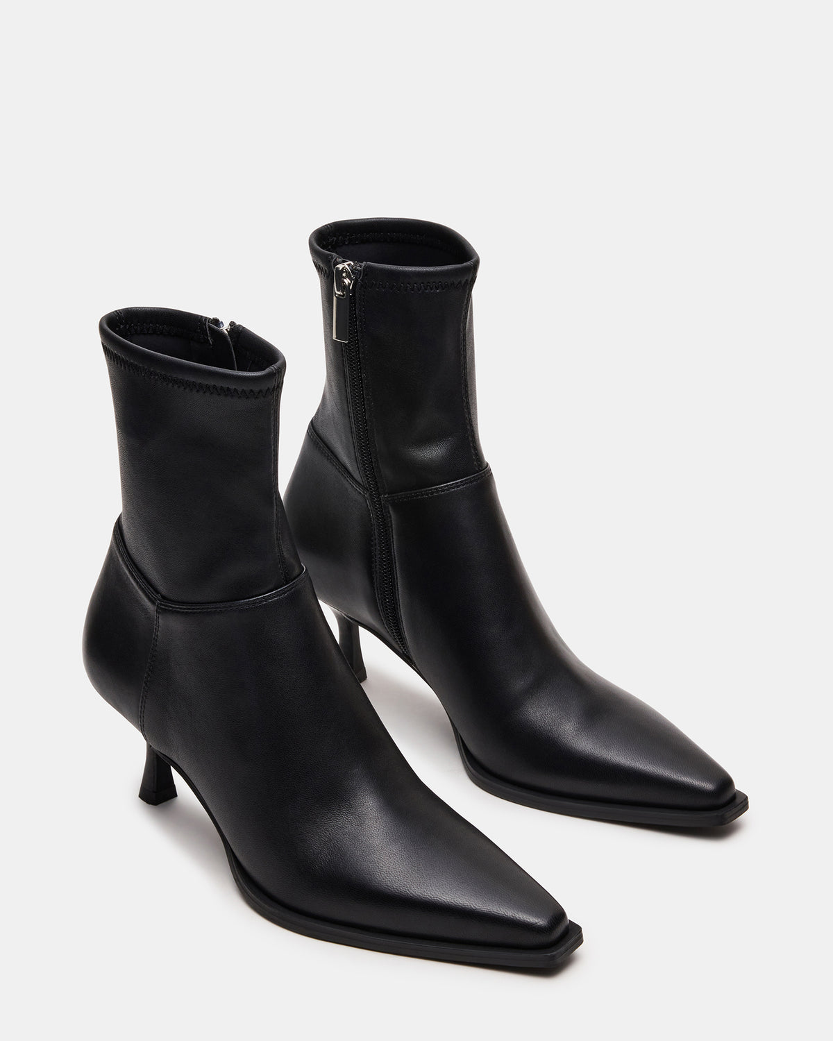 STASIA Black Pointed-Toe Kitten Heel Women's Ankle Boot Steve Madden BLACK