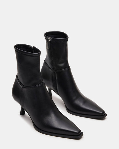 STASIA Black Pointed-Toe Kitten Heel Women's Ankle Boot Steve Madden BLACK