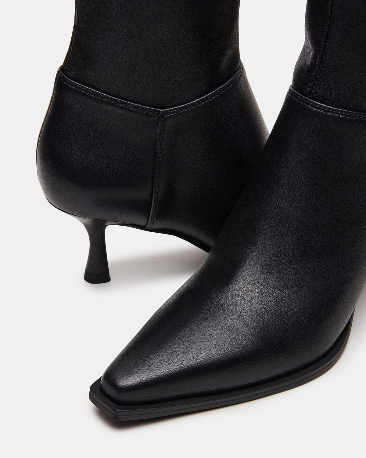 STASIA Black Pointed-Toe Kitten Heel Women's Ankle Boot Steve Madden BLACK