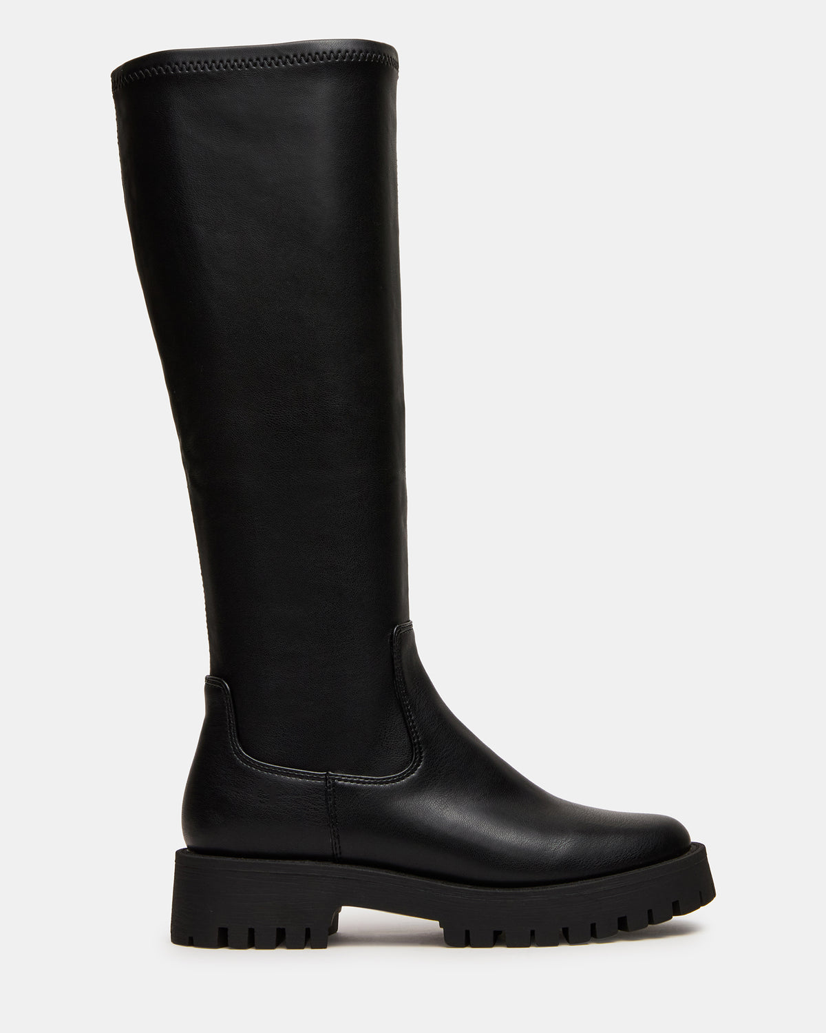 LABELLE Black Knee-High Lug Platform Women's Boot Steve Madden BLACK