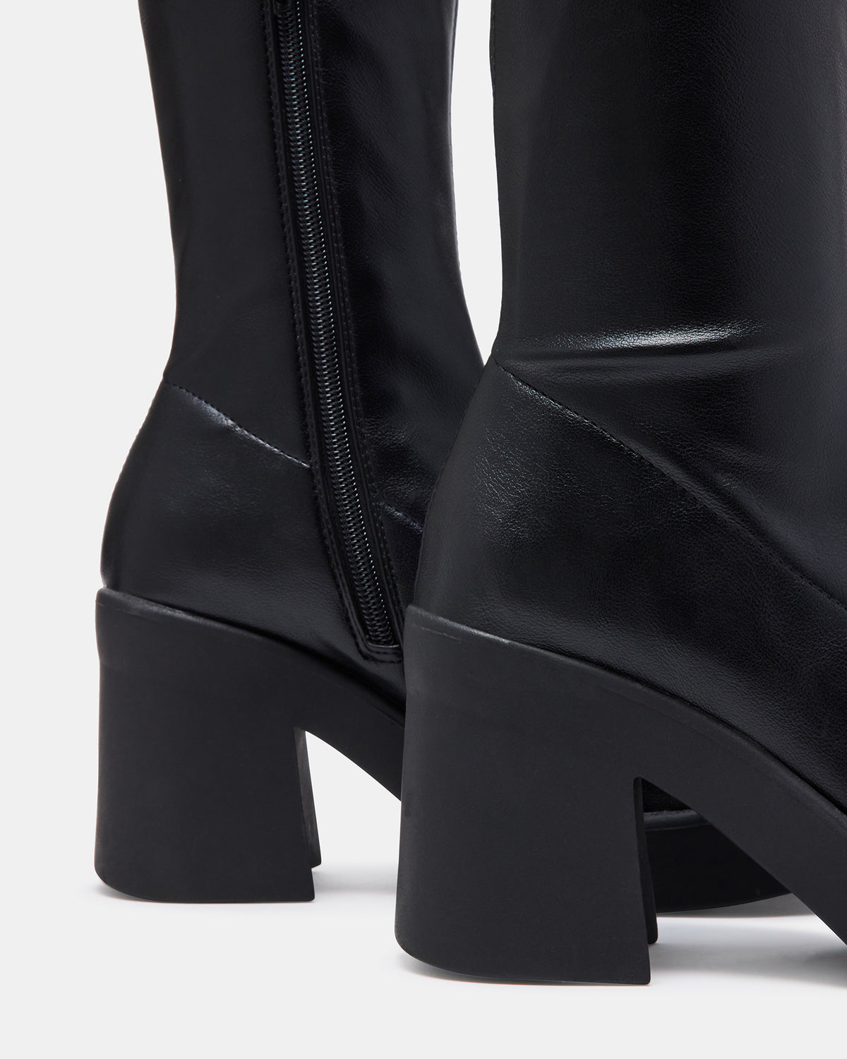 KLAYTON Black Platform Ankle Boot | Women's Booties Steve Madden BLACK