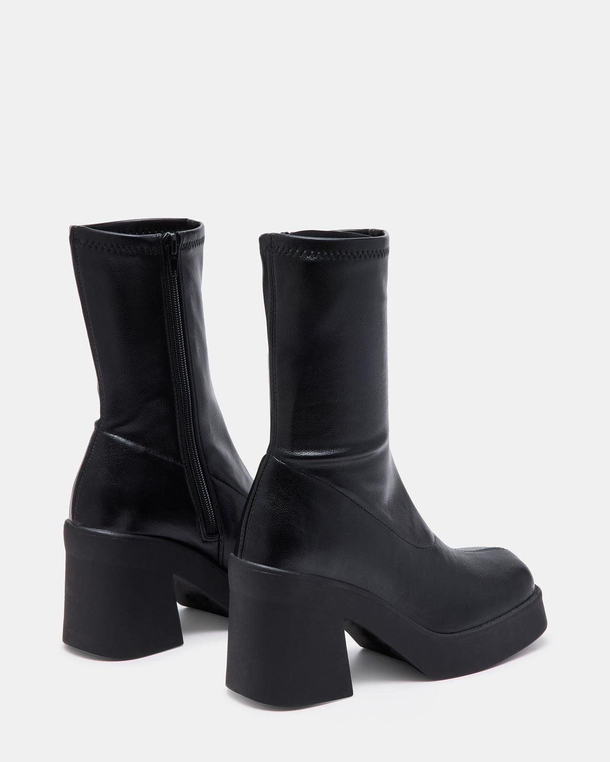 KLAYTON Black Platform Ankle Boot | Women's Booties Steve Madden BLACK