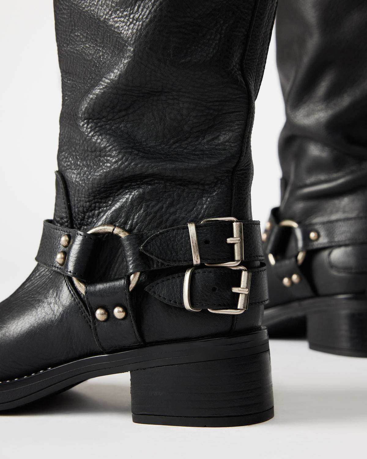 ASTOR Black Leather Knee-High Boot | Women's Boots Steve Madden BLACK LEATHER