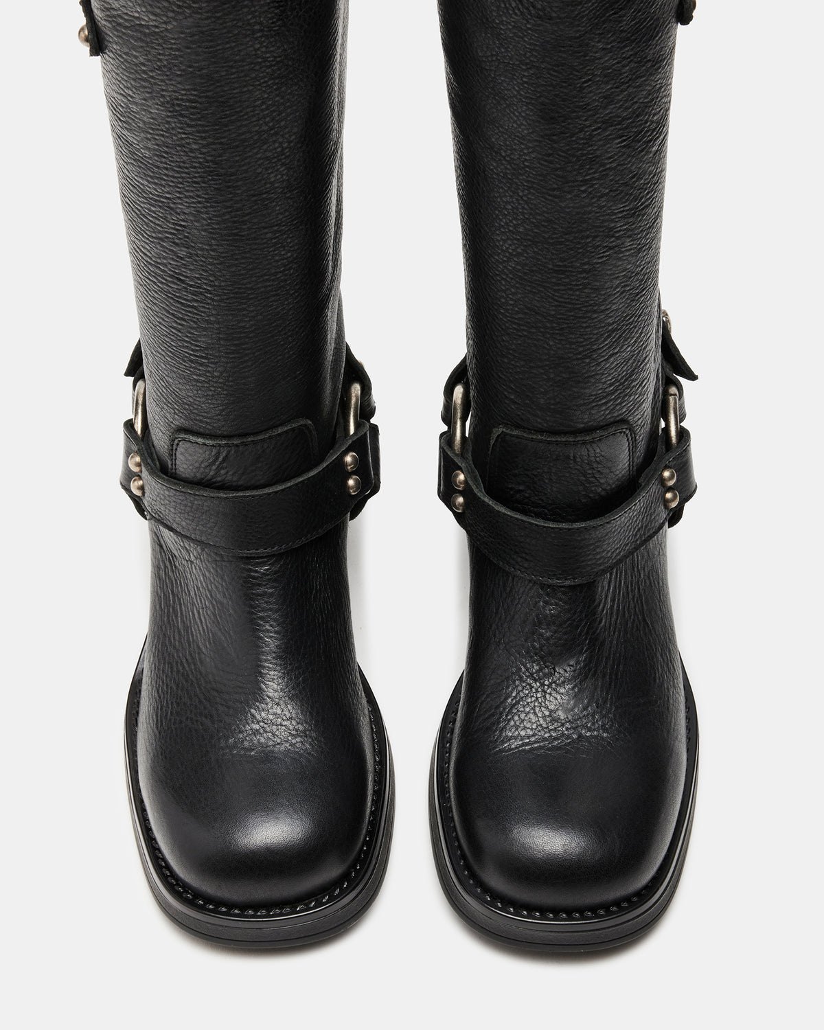 ASTOR Black Leather Knee-High Boot | Women's Boots Steve Madden BLACK LEATHER