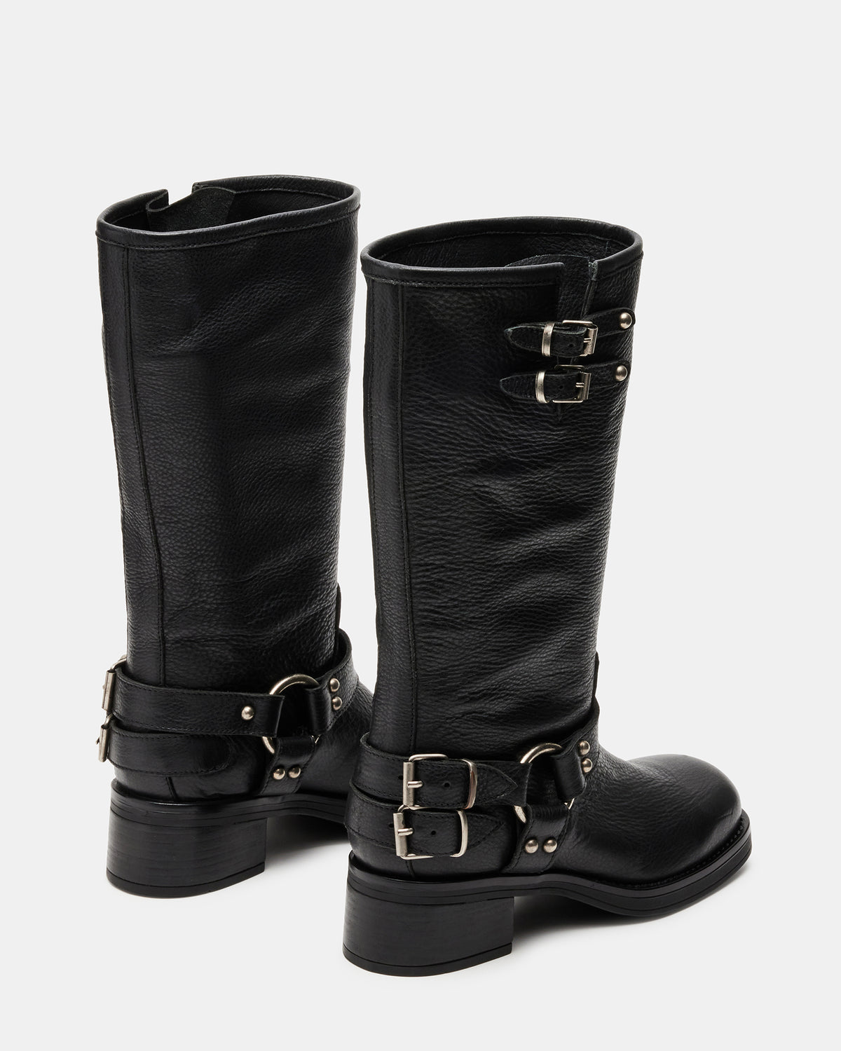 ASTOR Black Leather Knee-High Boot | Women's Boots Steve Madden BLACK LEATHER