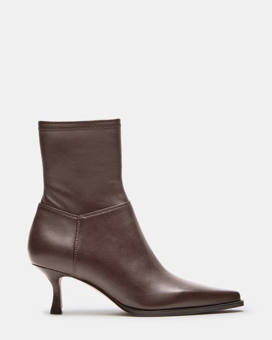 STASIA Brown Pointed-Toe Kitten Heel Women's Ankle Boot Steve Madden BROWN