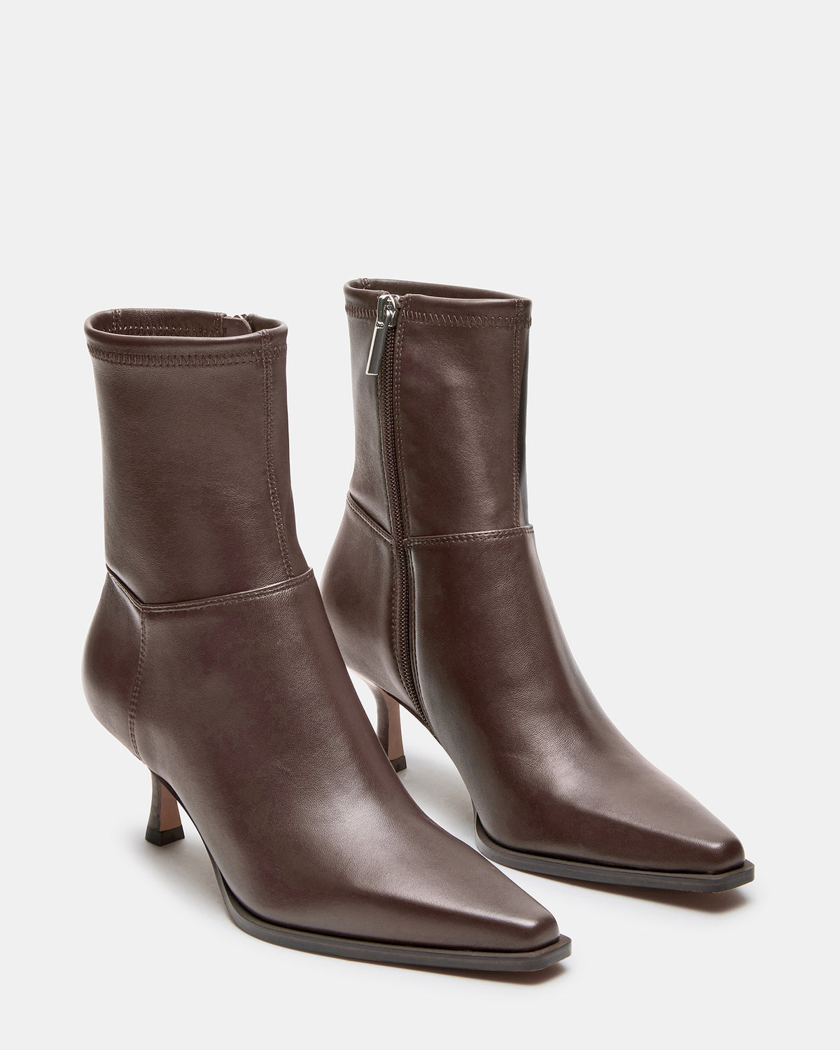 STASIA Brown Pointed-Toe Kitten Heel Women's Ankle Boot Steve Madden BROWN