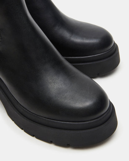 KOA Black Lug Sole Chelsea Women's Ankle Boot Steve Madden BLACK