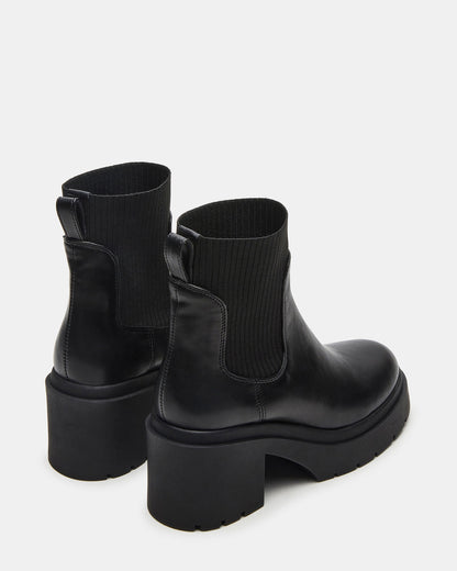 KOA Black Lug Sole Chelsea Women's Ankle Boot Steve Madden BLACK