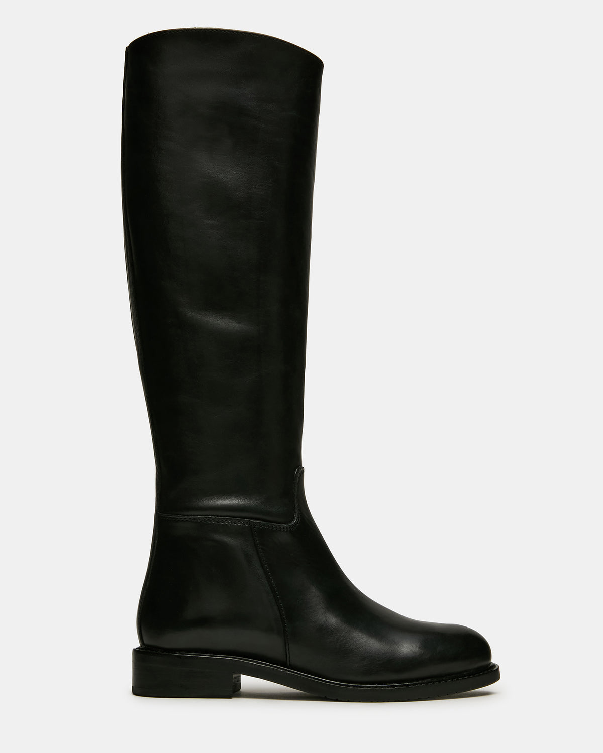 BELMONT Black Leather Knee-High Women's Riding Boot Steve Madden BLACK LEATHER