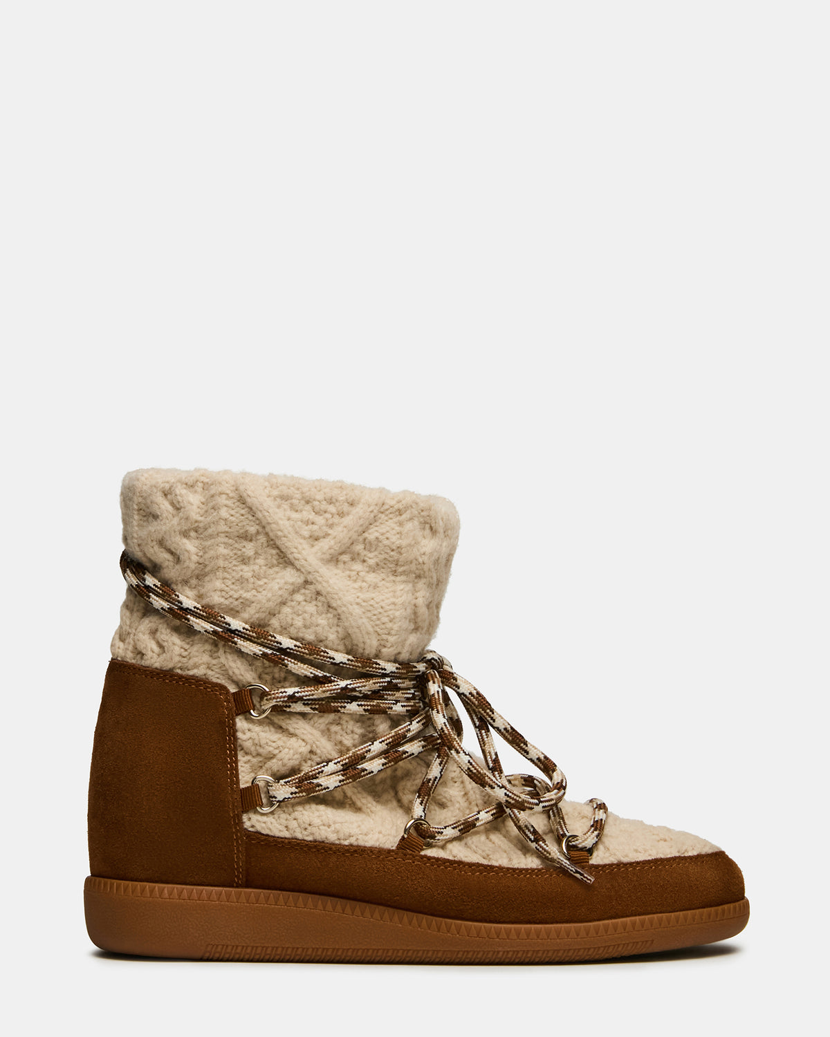WYSTAN Taupe Multi Lace-Up Women's Ankle Boot Steve Madden TAUPE MULTI