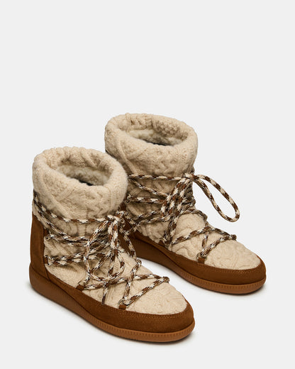 WYSTAN Taupe Multi Lace-Up Women's Ankle Boot Steve Madden TAUPE MULTI