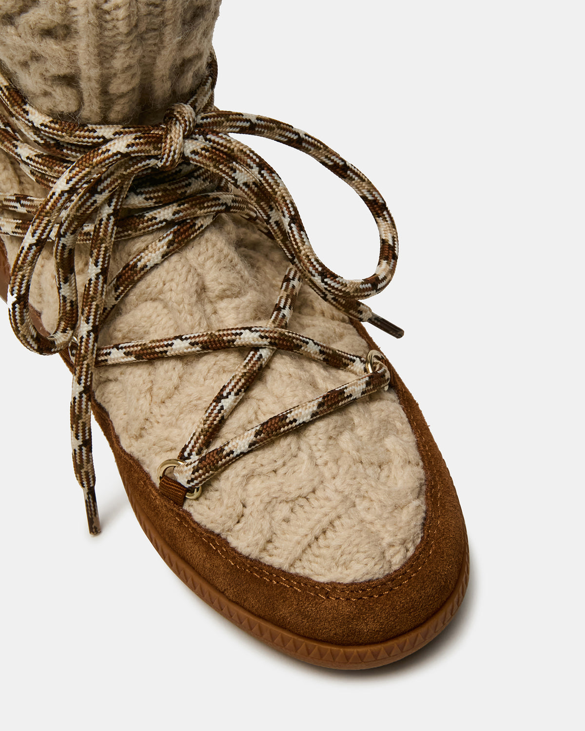 WYSTAN Taupe Multi Lace-Up Women's Ankle Boot Steve Madden TAUPE MULTI