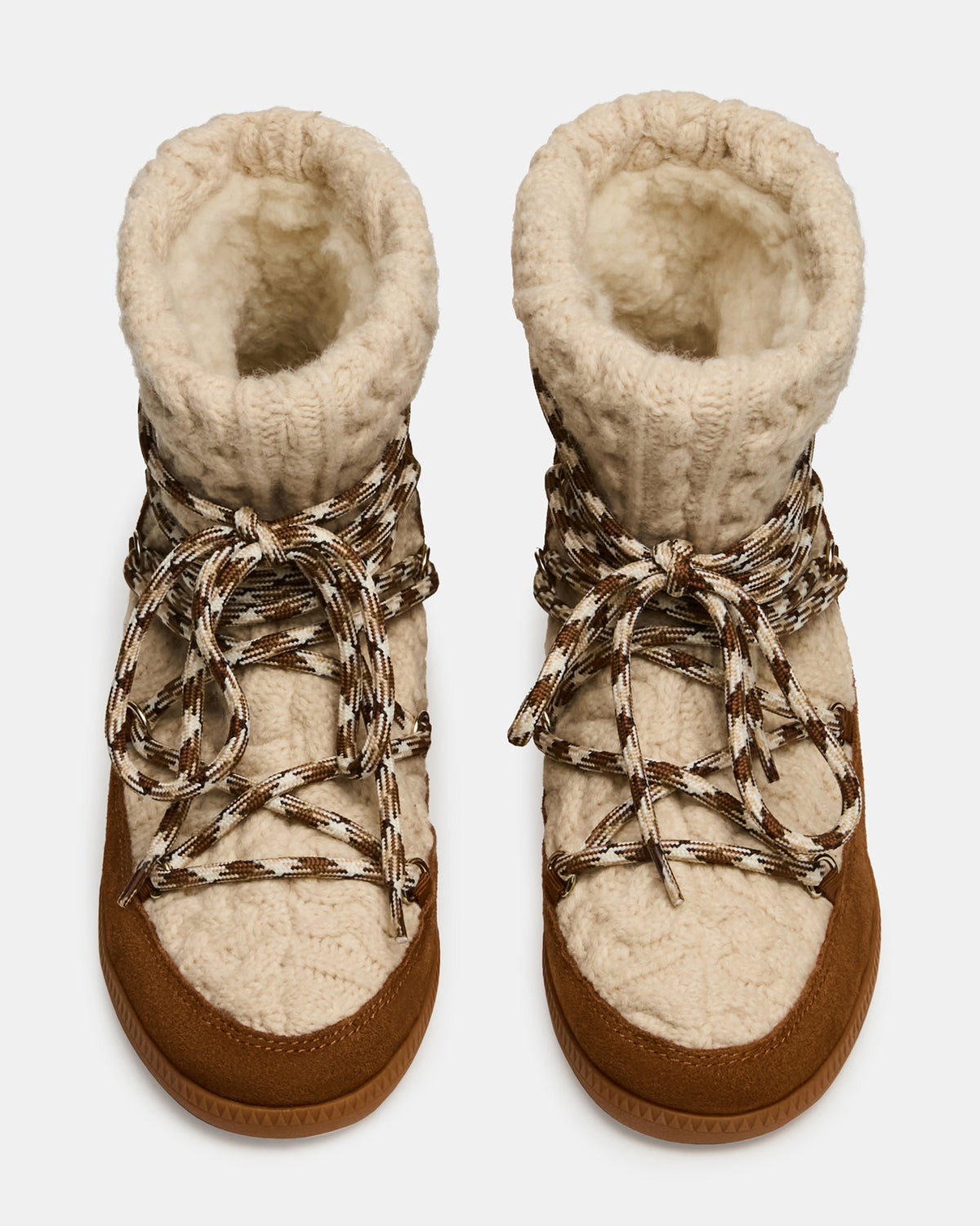 WYSTAN Taupe Multi Lace-Up Women's Ankle Boot Steve Madden TAUPE MULTI