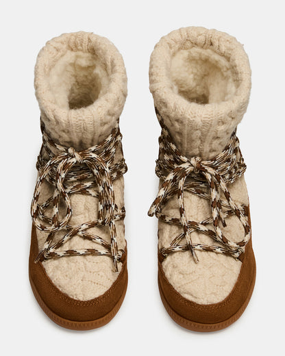WYSTAN Taupe Multi Lace-Up Women's Ankle Boot Steve Madden TAUPE MULTI
