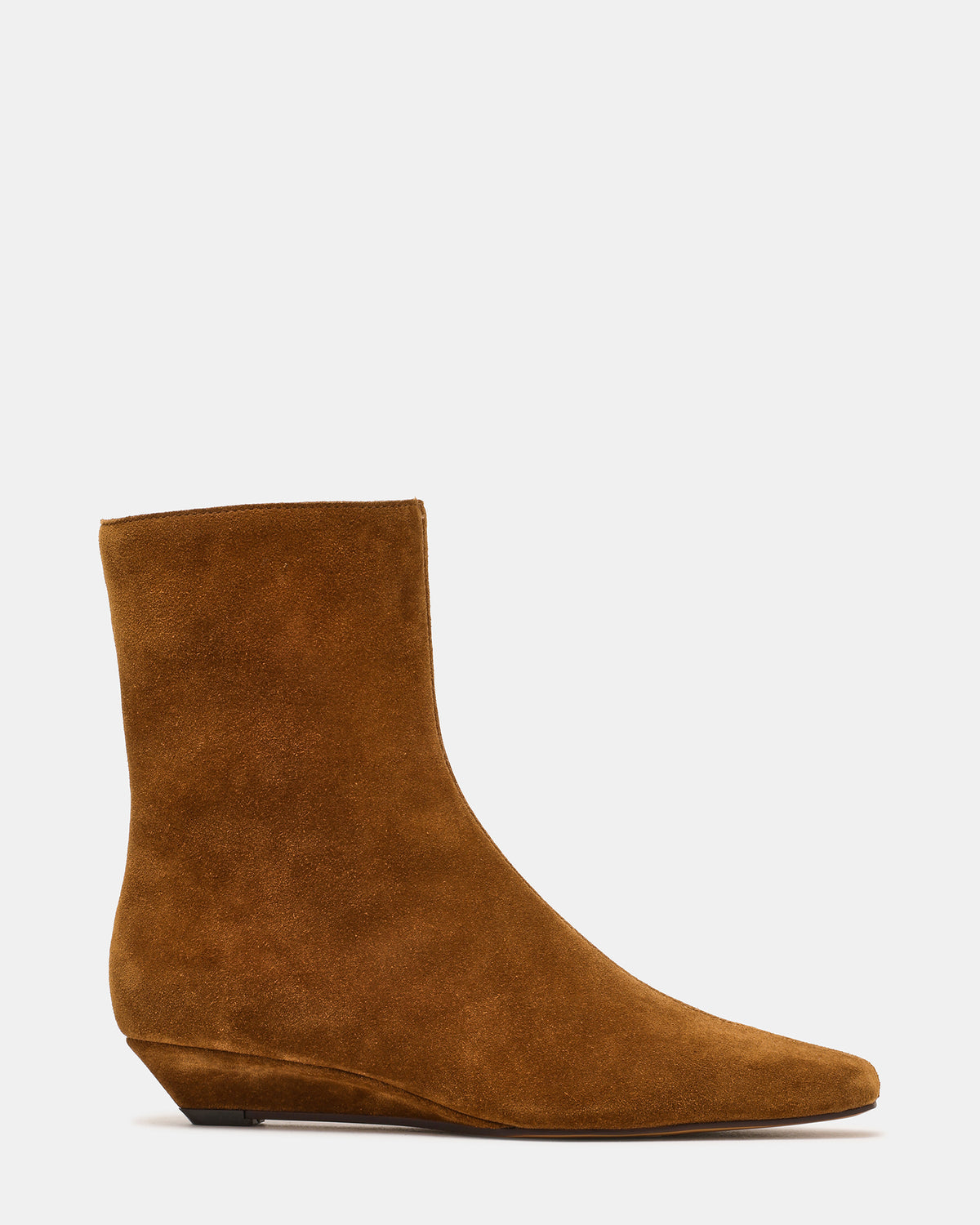 FLAIRE Sand Suede Square-Toe Wedge Bootie Women's Ankle Boot Steve Madden SAND SUEDE