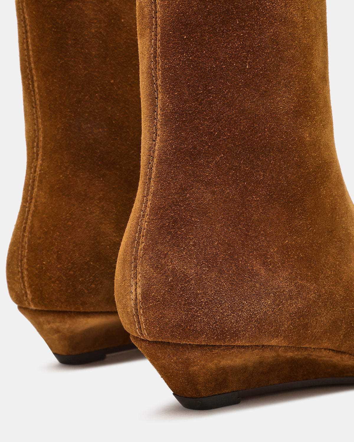 FLAIRE Sand Suede Square-Toe Wedge Bootie Women's Ankle Boot Steve Madden SAND SUEDE