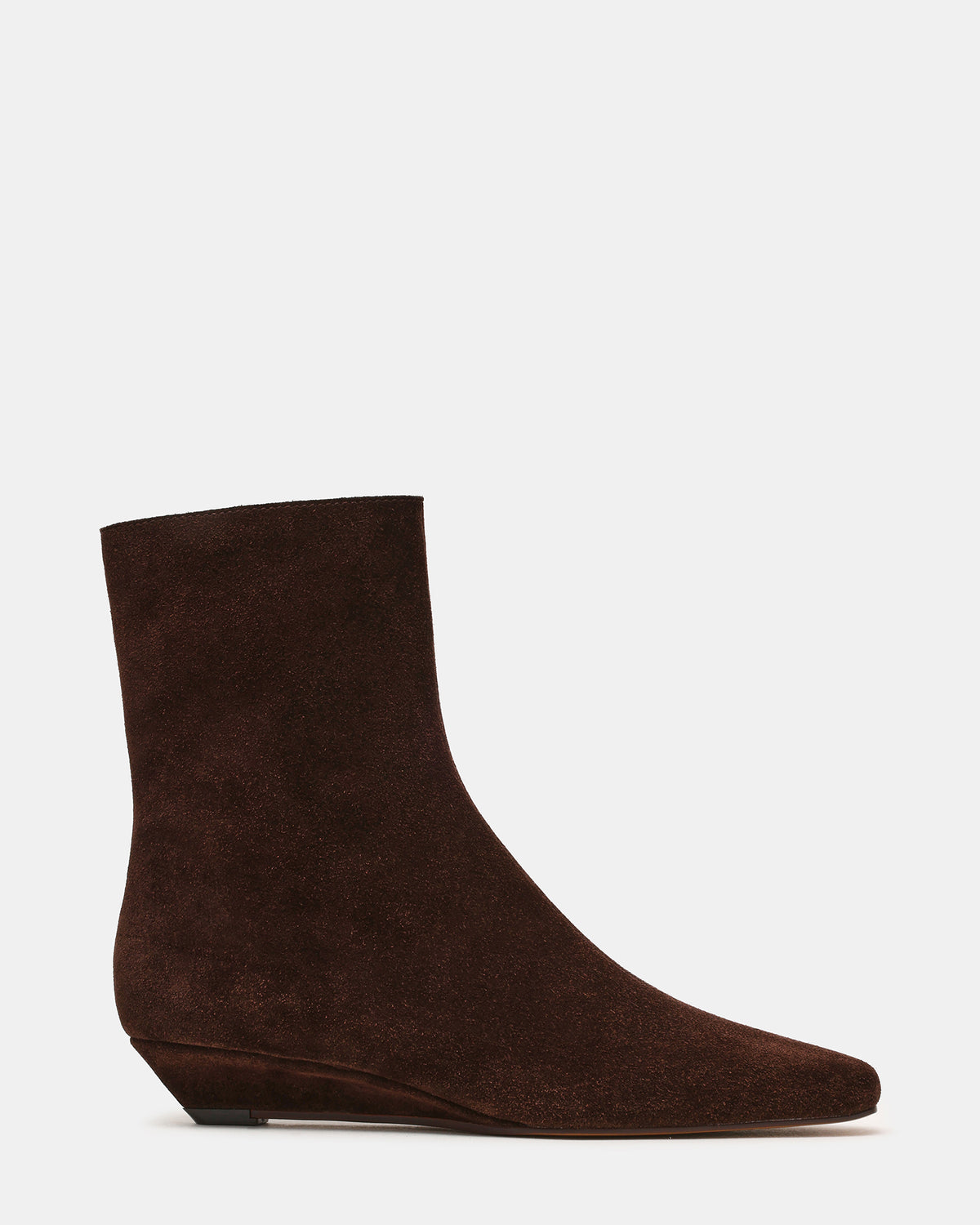 FLAIRE Brown Suede Square-Toe Wedge Bootie Women's Ankle Boot Steve Madden BROWN SUEDE