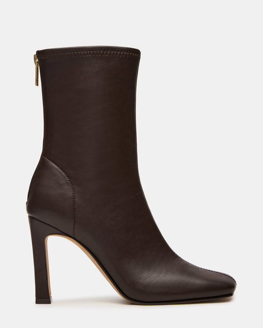 KHELAN Brown Square-Toe Heeled Women's Ankle Boot Steve Madden BROWN