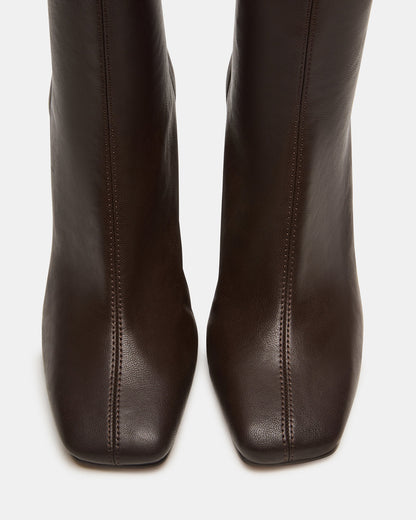 KHELAN Brown Square-Toe Heeled Women's Ankle Boot Steve Madden BROWN