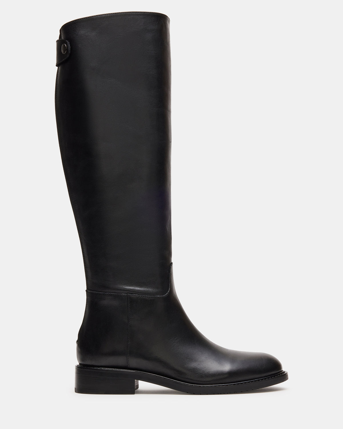 BEREN Black Leather Knee-High Women's Riding Boot Steve Madden BLACK LEATHER