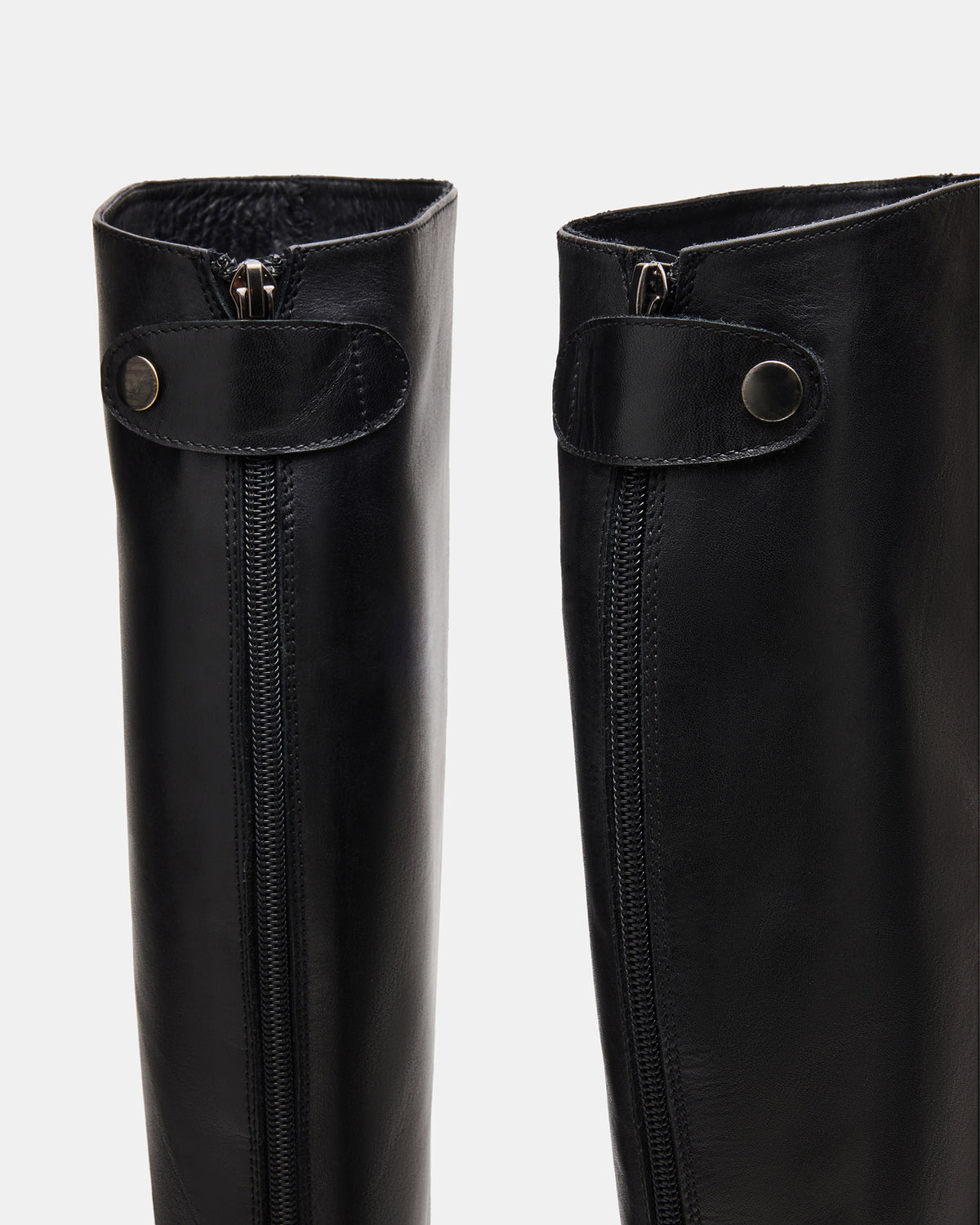 BEREN Black Leather Knee-High Women's Riding Boot Steve Madden BLACK LEATHER