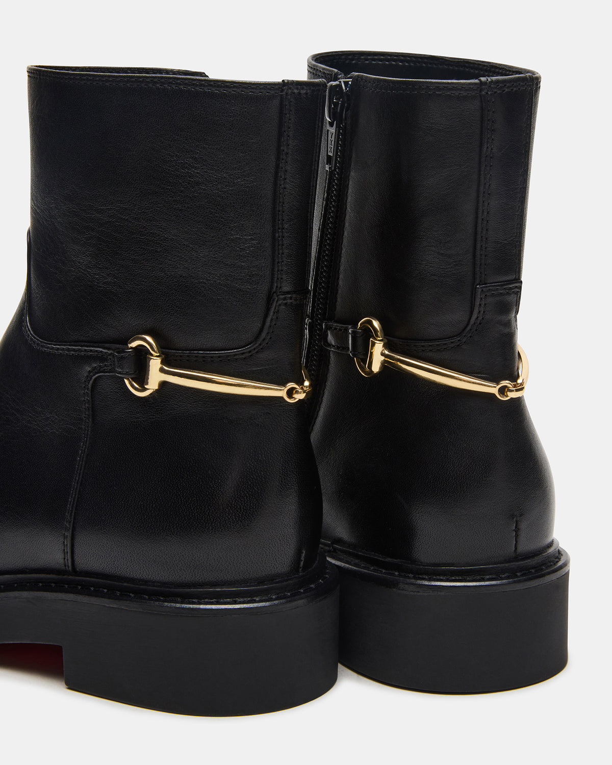 DIABLO Black Leather Women's Ankle Boot Steve Madden BLACK LEATHER